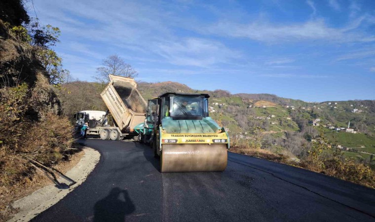 Trabzonda asfalt ve beton yol yatırımları 2024 yılında da sürdü