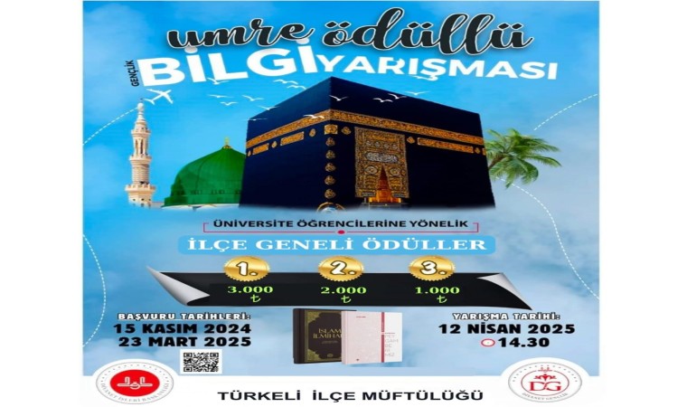 Türkelide Umre Ödüllü Bilgi Yarışmaları başvuruları başladı