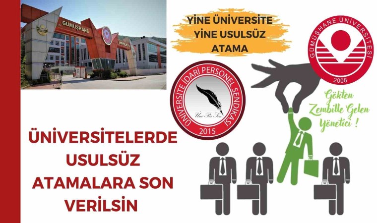 ÜNİPERSENden Gümüşhane Üniversitesindeki atamalara tepki