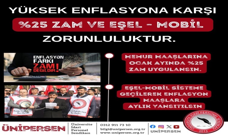 ÜNİPERSENden memur maaşlarında eşel-mobil sistemi önerisi