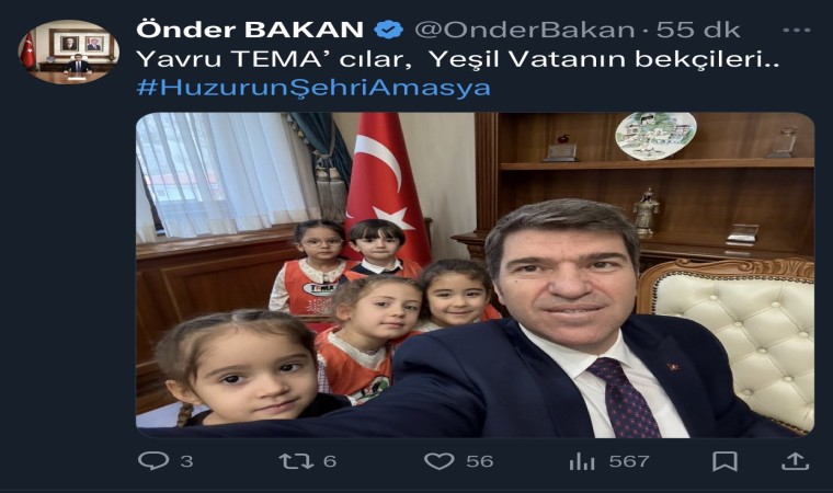 Vali Önder Bakandan Yavru TEMAcılar ile özçekim