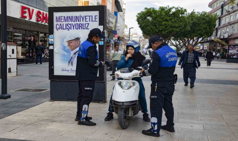 Zabıta ekiplerinden motorlu araçlara yönelik denetim