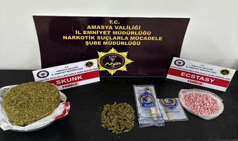 Amasyada tırı polisin üzerine süren sürücü uyuşturucuyla yakalandı