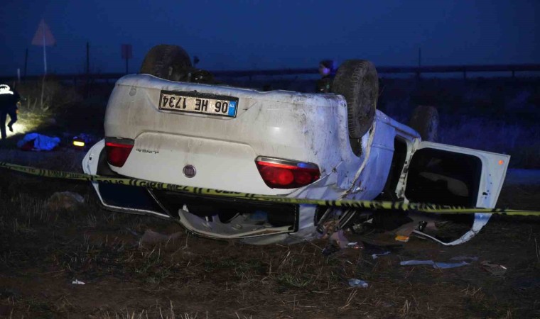 Ankarada takla atan otomobil hurdaya döndü: 1 ölü, 4 yaralı