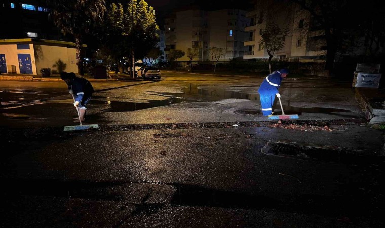 ASAT ekiplerinin yağmur mesaisi gece boyunca sürdü