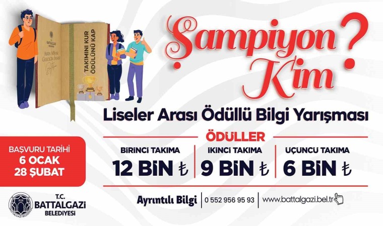 Battalgazi Belediyesinden liselerarası bilgi yarışması