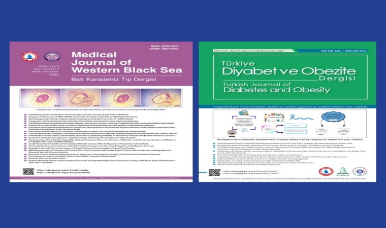 BEUN Batı Karadeniz Tıp Dergisi ile Türkiye Diyabet ve Obezite Dergisinin yeni sayıları yayımlandı