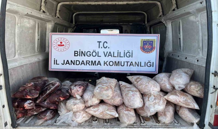 Bingölde gıda ve hijyen kurallarına aykırı şekilde taşınan 200 kilo sakatat ele geçirildi