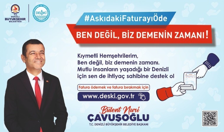 Büyükşehir DESKİden dayanışma örneği: ‘Askıda Fatura