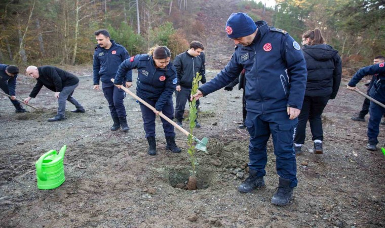 Büyükşehirden kahraman itfaiyecilerin anısına hatıra ormanı