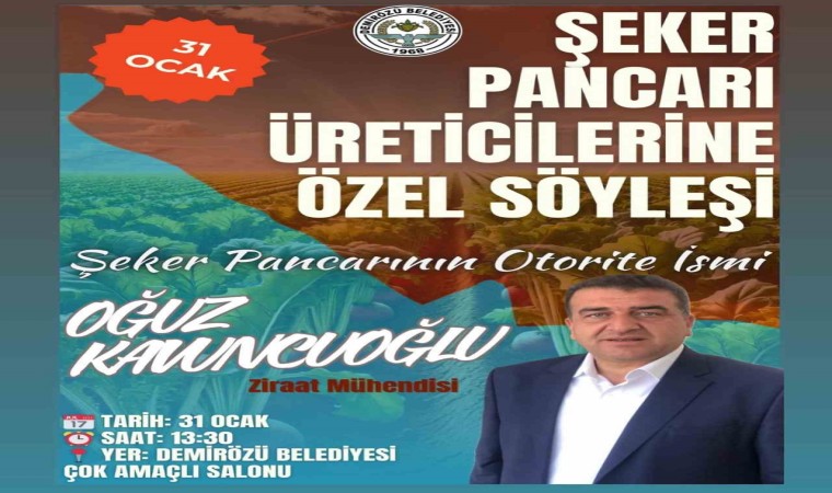 Demirözünde şeker pancarı üreticilerine yönelik söyleşi düzenlenecek