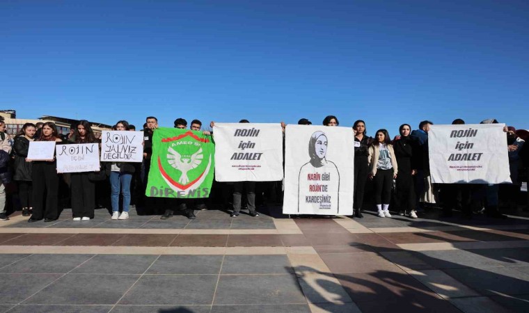 Diyarbakırda üniversite öğrencileri ve Rojin Kabaişin babası “adalet” çağrısında bulundu