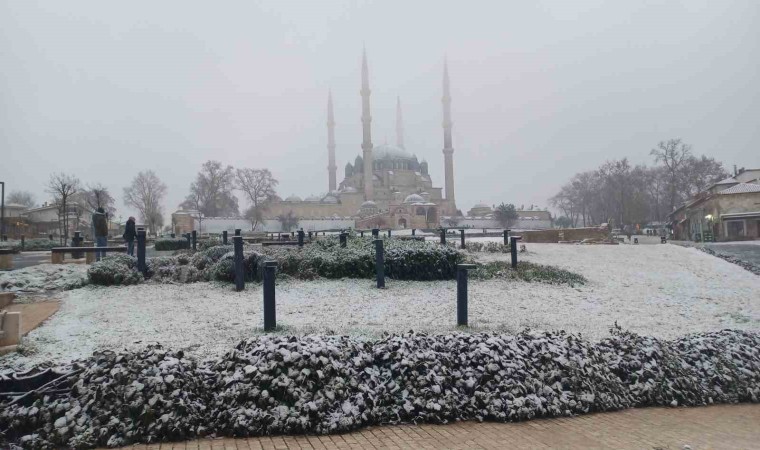 Edirnede kar yağışı