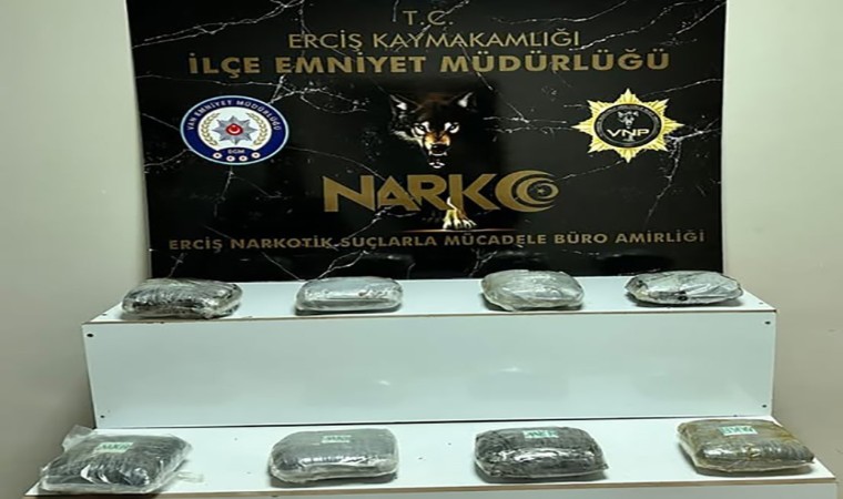 Ercişte 8 kilo 750 gram uyuşturucu ele geçirildi