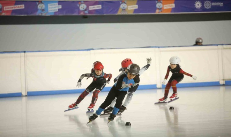 Erzurumda short track yarışları başladı