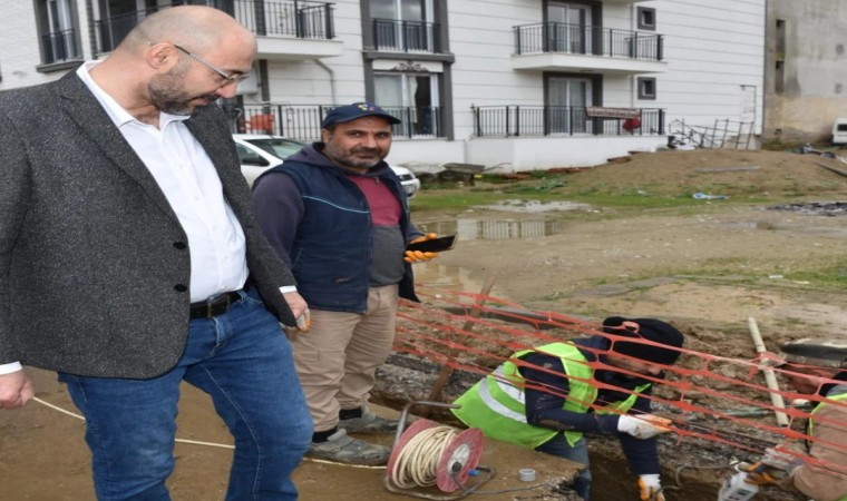 Germencikte doğalgaz için ilk kazma vuruldu