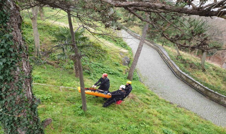 Giresun Kalesinde arama-kurtarma eğitim gerçekleştirildi