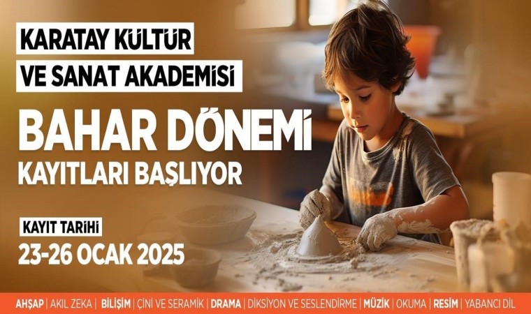 Karatay Kültür ve Sanat Akademisinde Bahar Dönemi kayıtları başlıyor