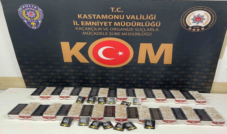 Kastamonuda 10 bin adet doldurulmuş makaron ele geçirildi