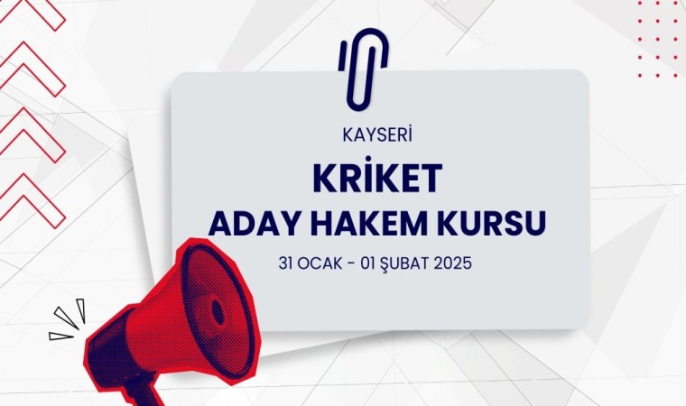 Kayseride Kriket Aday Hakem Kursu açılacak