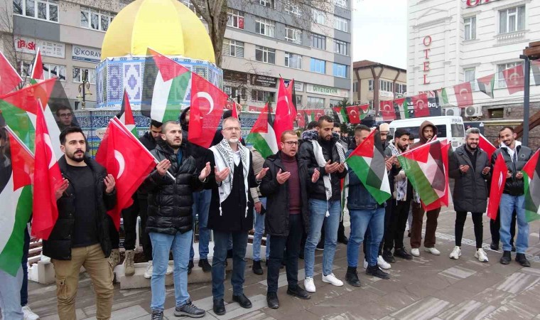 Kütahyada Filistinli öğrenciler ateşkesi kutladı