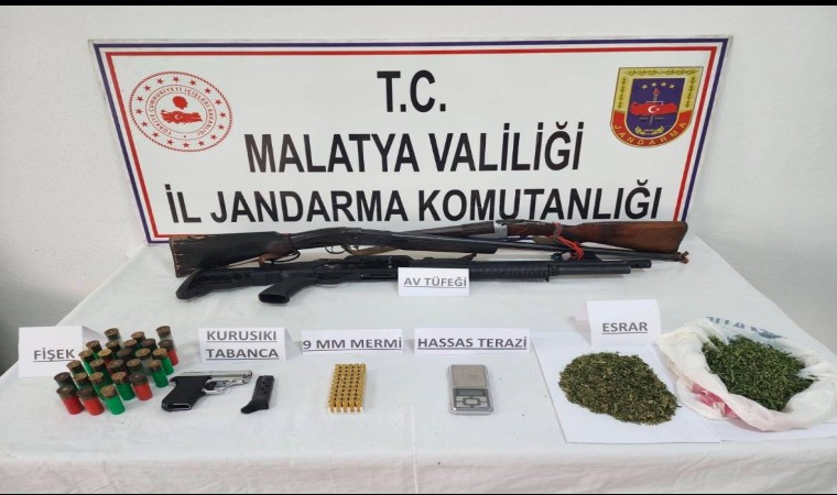 Malatyada uyuşturucu madde ve kaçak silah operasyonu