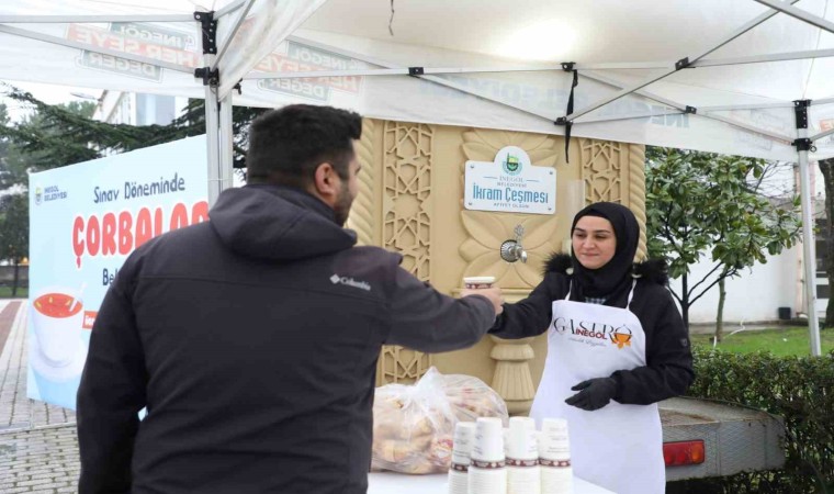 Öğrencilere sabah çorbası İnegöl Belediyesinden