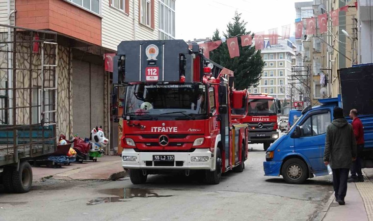 Samsunda baca yangını korkuttu