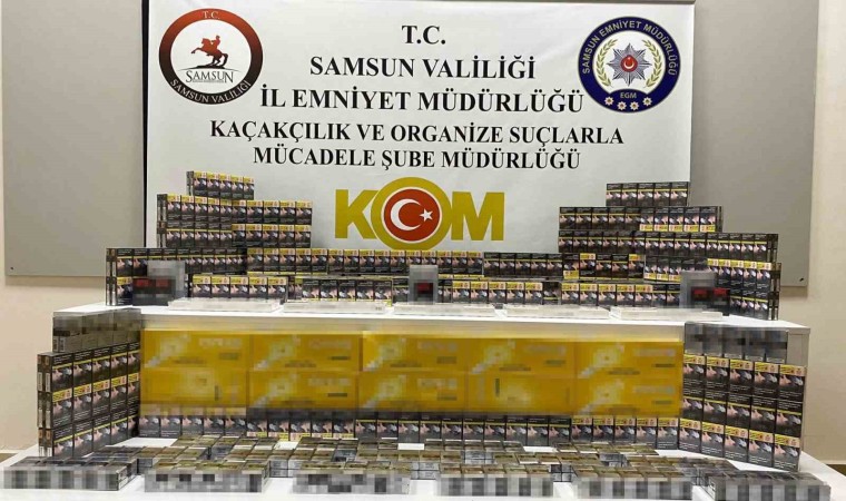 Samsunda gümrük kaçağı sigara ele geçirildi