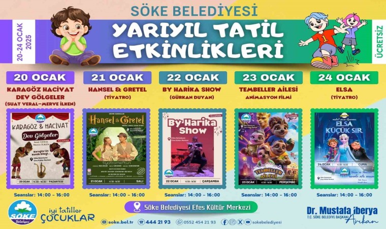 Sökede çocuklar yarıyıl tatilinde etkinliklerle buluşacak