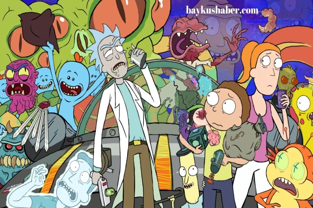 En sevilen animasyon dizilerinden biri olan Rick and Morty karakterleri...