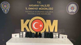 Aksaray polisinden kaçak telefon operasyonu