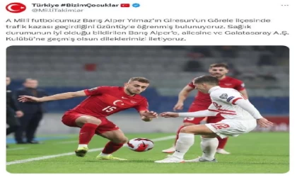 Galatasaraylı futbolcu Barış Alper Yılmaz, kaza geçirdi