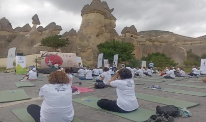 Kapadokya’da yoga etkinliği