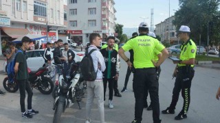 Tokatta trafik ekiplerinden motosiklet uygulaması