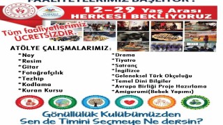 Türkeli Gençlik Merkezinde ücretsiz gelişim kursları başlıyor