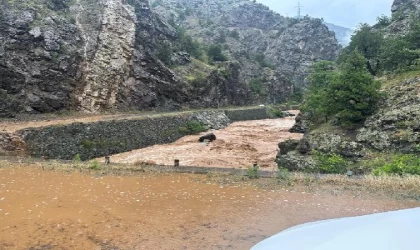 Artvin- Şavşat karayolunda heyelan