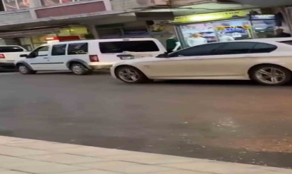 Kedi otomobilin kaportasında şehir turu attı