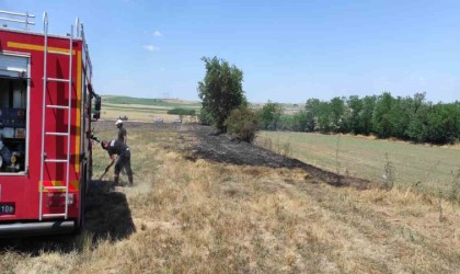 Lüleburgazda çıkan anız yangını söndürüldü