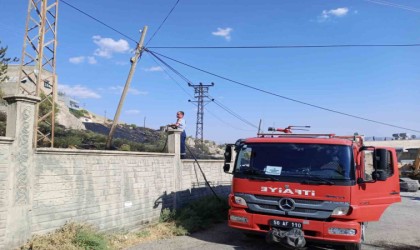 Siirtte anız yangını bağlara sıçramadan söndürüldü