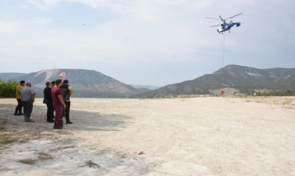 Bilecikin ilk yangın söndürme helikopteri göreve başladı