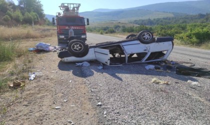 Dikenli Boğaz mevkiinde trafik kazası meydana geldi