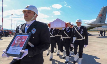 Şehit polisin naaşı memleketine ulaştı