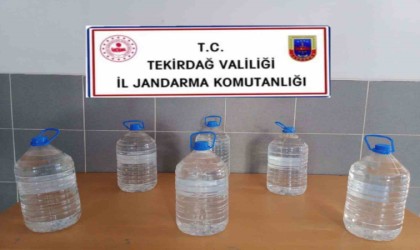 Tekirdağda 158 litre kaçak içki ele geçirildi