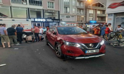 Tekirdağda araç ile motosiklet çarpıştı: 1 yaralı