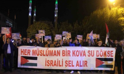 İsrailin Gazzedeki hastane saldırısı Iğdırda protesto edildi