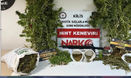 Kilis’te 4 kilo esrar ele geçirildi