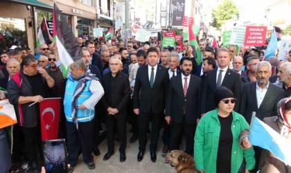 Orduda yüzlerce kişi Filistine destek için yürüdü