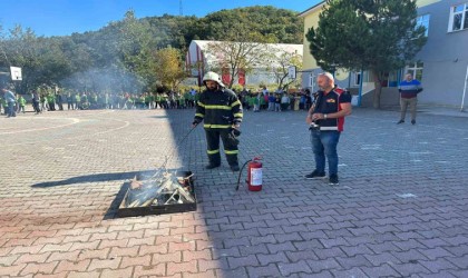 Türkelideki okullarda yangın tatbikatı