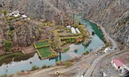 Artvinde köprü baraj suları altında kalınca köylüler ulaşımı teleferikle sağlıyor